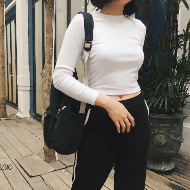 Áo Croptop Dài Tay Ôm Body Nhiều Màu MS:Z01