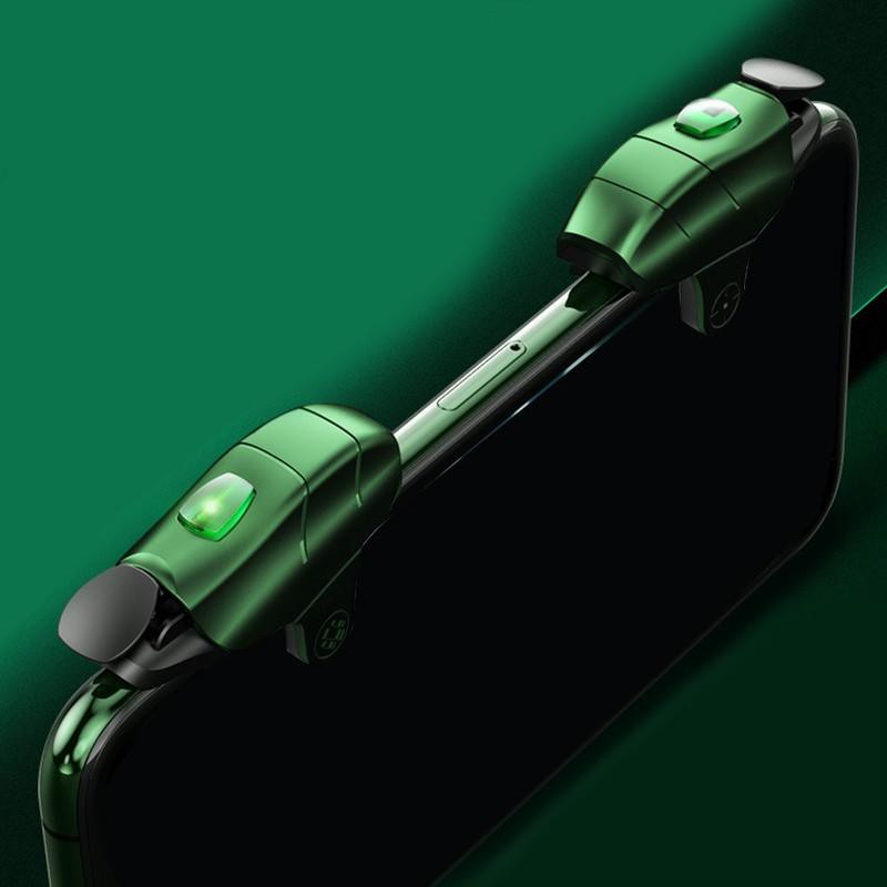 Sản phẩm phổ biến của Tiktok 30 tờ mỗi giây Bộ điều khiển trò chơi trên thiết bị di động Gamepad L1R1 Kích hoạt Nút Aim Shooter Cần điều khiển cho PUBG Tối đa 30 nhấp chuột mỗi giây Màu xanh lá cây