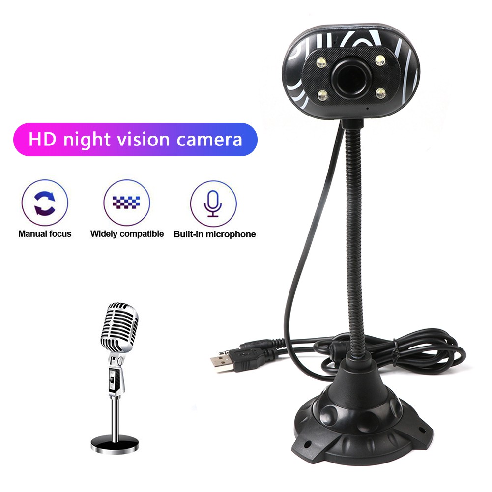 Webcam HW HD 480p kèm micro cho máy tính để bàn/Laptop | BigBuy360 - bigbuy360.vn