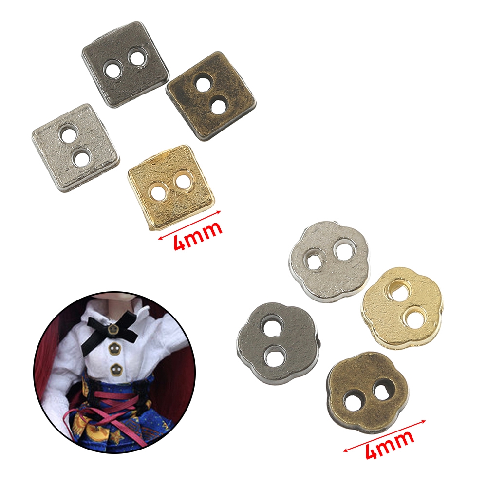 Set 10/20 Nút Áo 4mm Hai Lỗ Cho Búp Bê