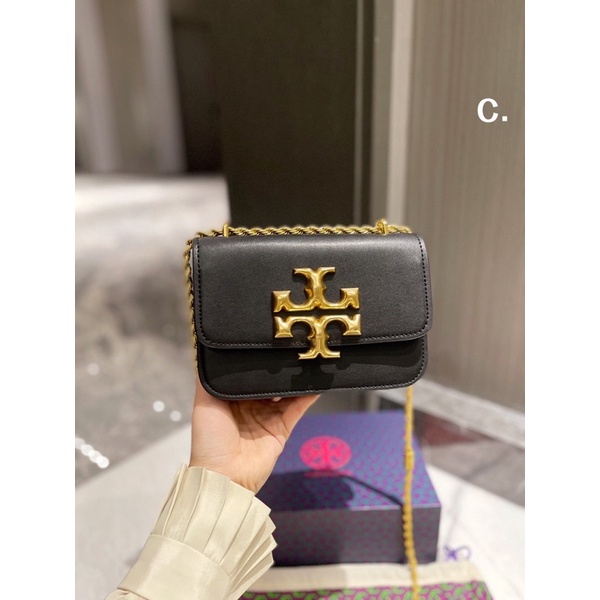 Túi xách Tory Burch size 19cm da trơn.
