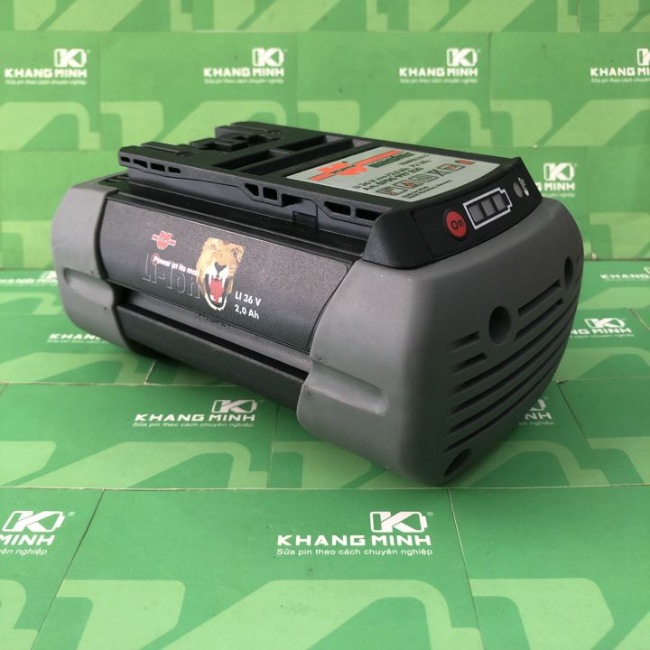 Vỏ và mạch Bosch 36V Li-ion có mạch báo pin, 2 hàng - 20 cell 18650.
