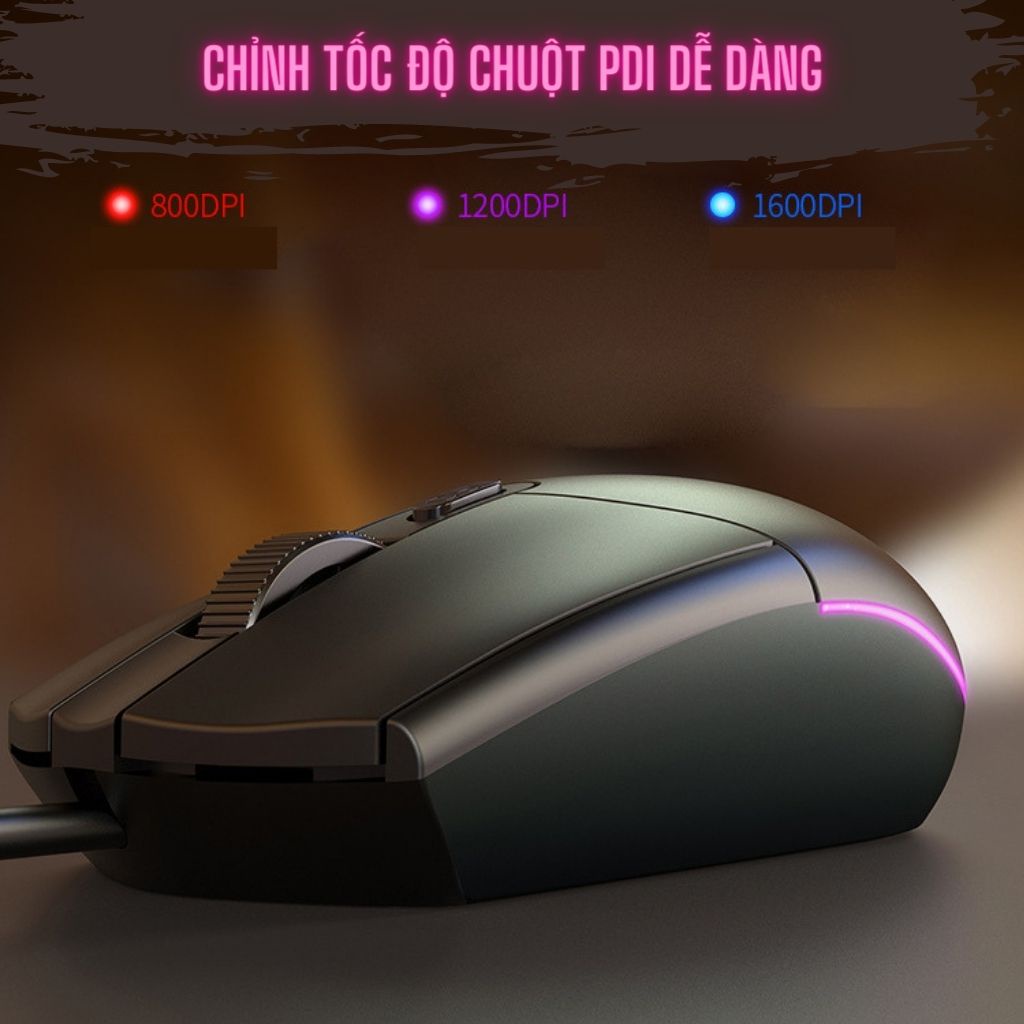 Chuột Dây Gaming Eagles G3SE Led RBG Đổi Màu Tự Động