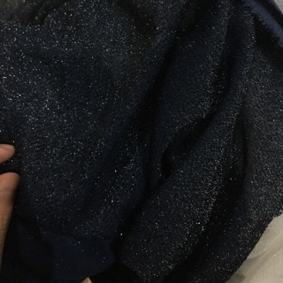 Vải kim sa kim tuyến đen