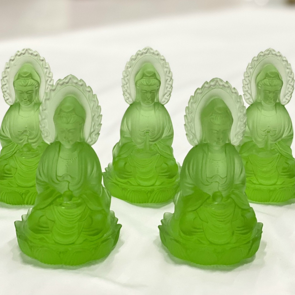 Quan Âm Lưu Ly Cao Cấp , Quan Âm Lưu Ly 2 Mặt - Cao 10cm