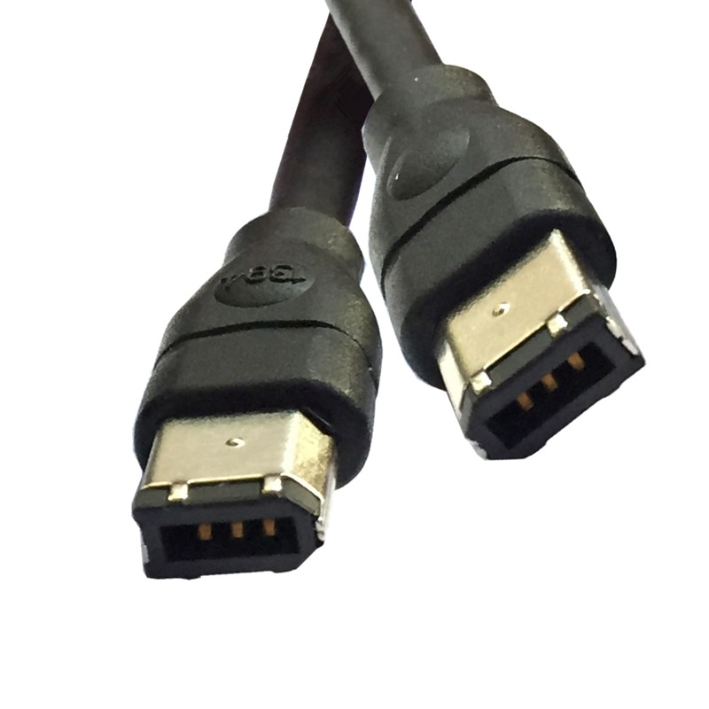 Black IEEE 1394 Firewire 400 to Firewire 400 Cable, 6 Pin/6 Pin Male / Male - 10 FT
