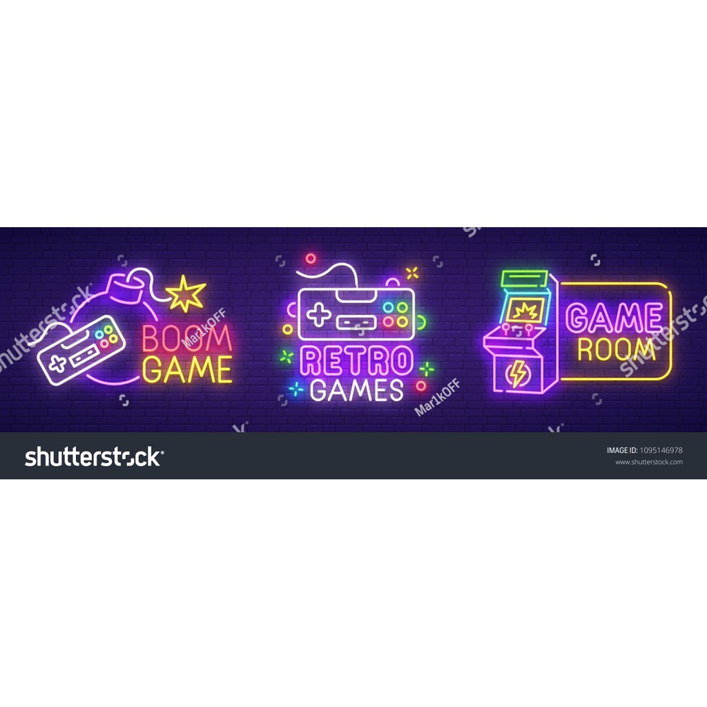 Tranh giả gạch họa tiết chữ Giả Neon dùng cho hàng quán, cafe, trà sữa, trà chanh GNOEN 01
