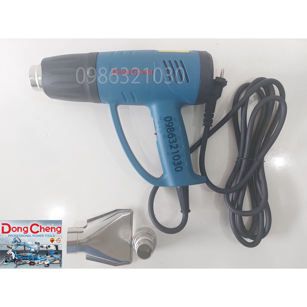 Máy thổi nóng DQB2000 220v 2000w tem xanh chính hãng Dongcheng bh 12 tháng 1 đổi 1 6 tháng lõi đồng 100%