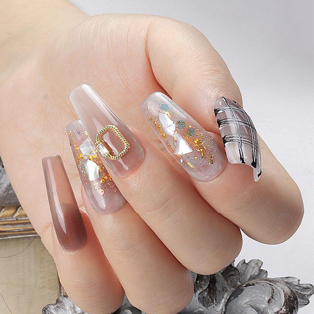 Móng tay móng tay cắt lớp.Phụ Kiện Trang Trí Móng Tay Hình Mặt Trăng Xinh Xắn