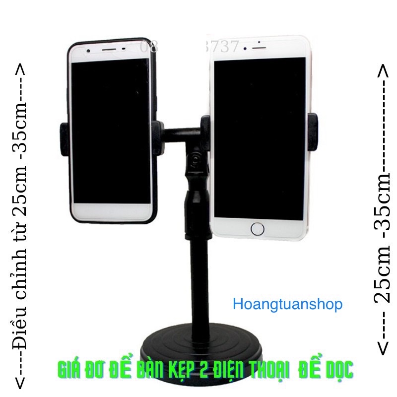 Giá đỡ đôi ( 2 điện thoại) 2 tầng chắc chắn đõ điện thoại xem phim hay livestreams