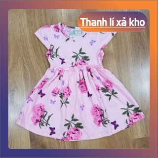 Sản phẩm mới- giao ngẫu nhiên - Váy bé gái vải xuất dư mềm mát - thun 100% cotton có giãn 4 chiều