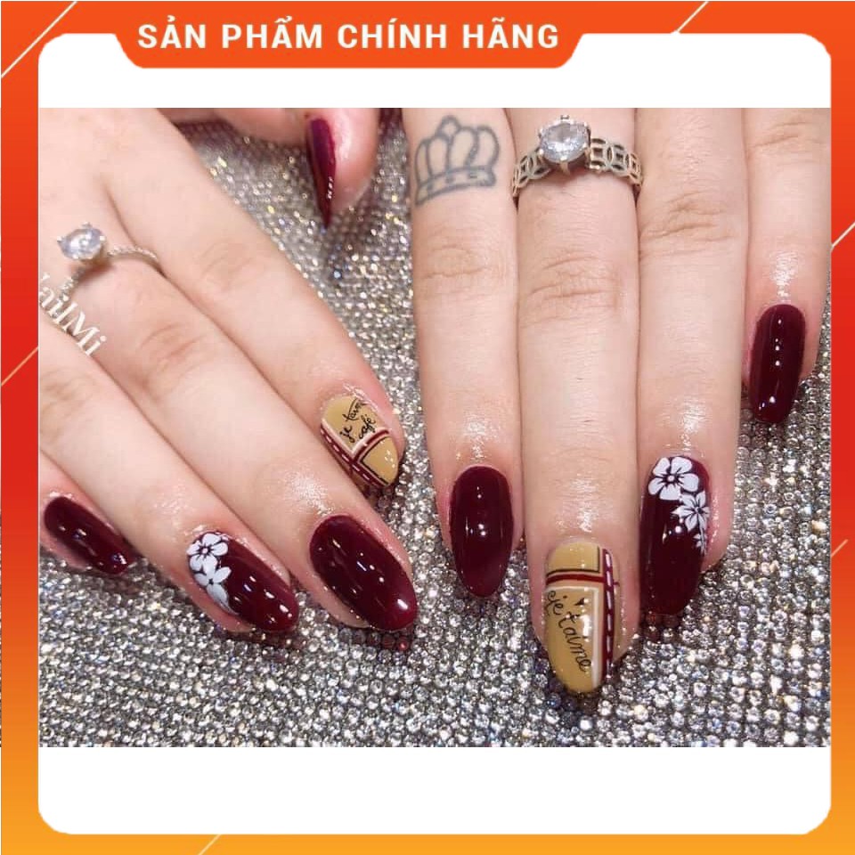 Stick hoa 3D trắng, Sticker hoa dán móng đẹp, miếng dán hình hoa Thiên Di Nail