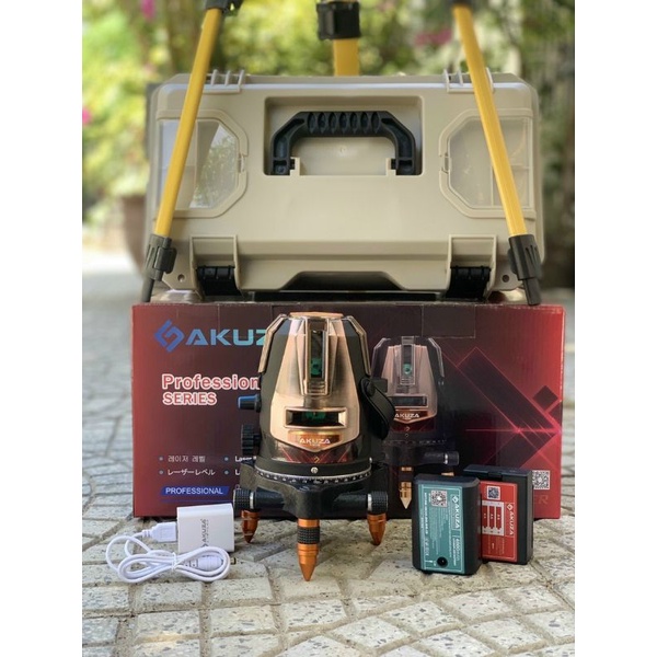 MẪU 2022 MÁY CÂN BẰNG LASER AKUZA AK-488 - 5 TIA XANH SIÊU SÁNG - MÁY CÂN MỰC, BẮN CỐT, ĐÁNH THĂNG BẰNG FULL PHỤ KIỆN