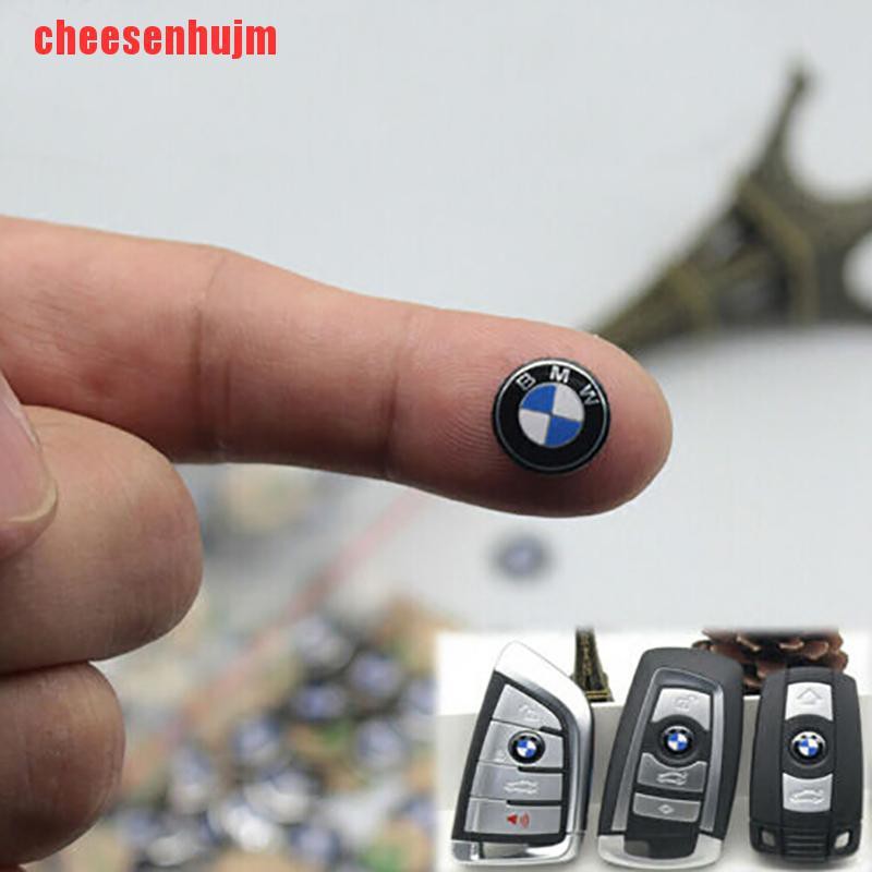 Bộ 2 Miếng Dán Logo 11mm Trang Trí Chìa Khóa Xe Hơi Bmw