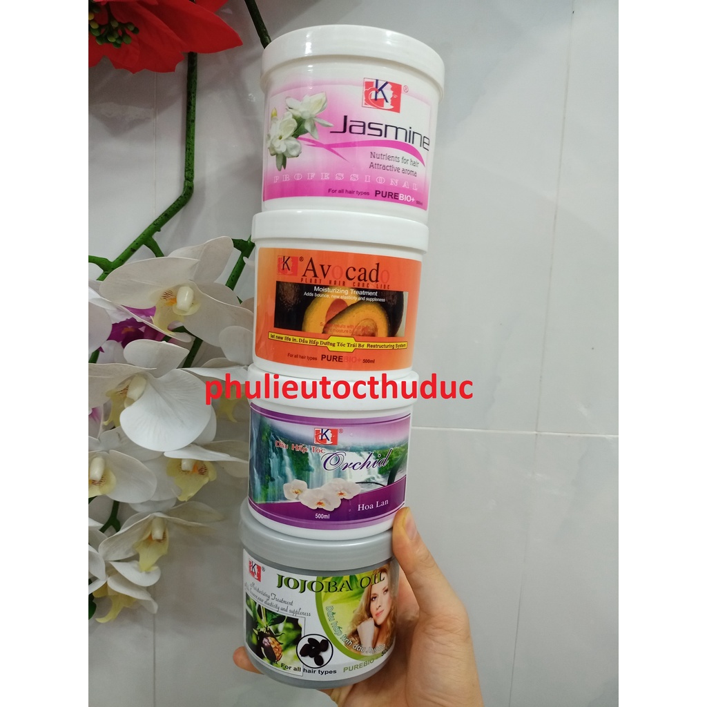 Dầu hấp tóc Hoa lan - hoa lài - bơ - jojoba thể tích 500ml