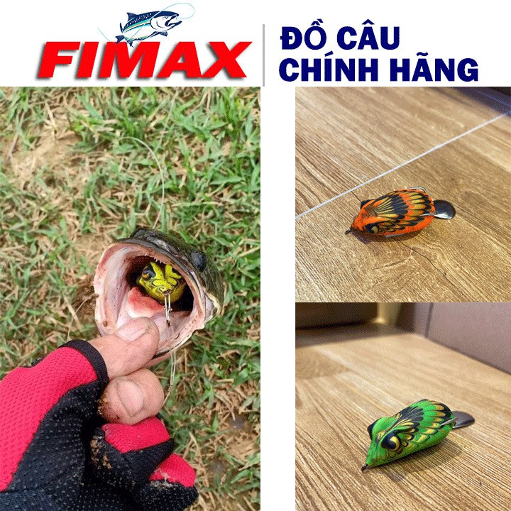 Mồi nhái hơi THÁI LAN JIM-C Ryoko 7,5g x 4.2cm,Mồi nổi câu cá lóc, cá sộp, cá chuối, Mồi lure cá lóc nhạy nhất