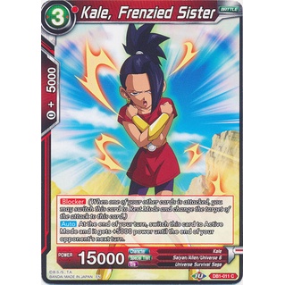 Thẻ bài Dragonball - TCG - Kale, Frenzied Sister / DB1-011'