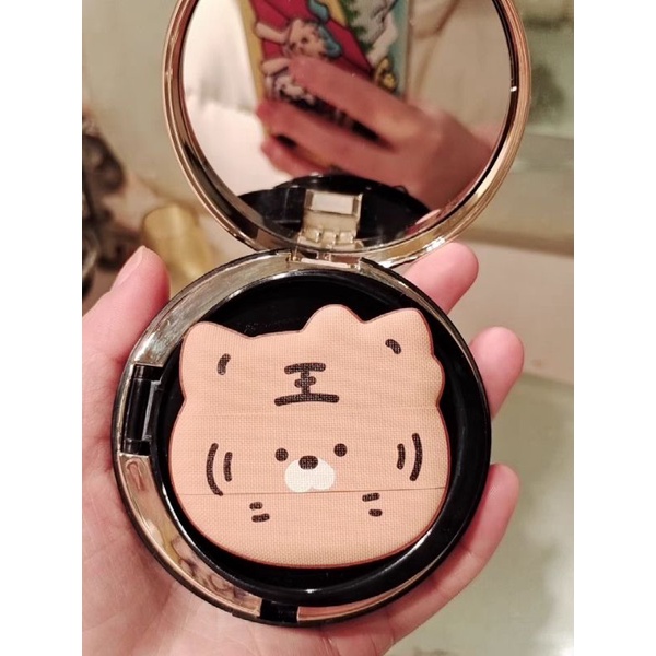 Set bông mút phấn hình hổ kem nền cushion