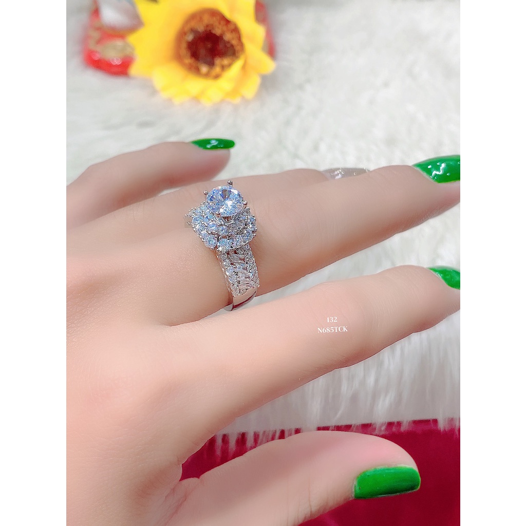 Nhẫn nữ đính xoàn N685TCk-132 mạ vàng cao cấp (giá tốt nhất)