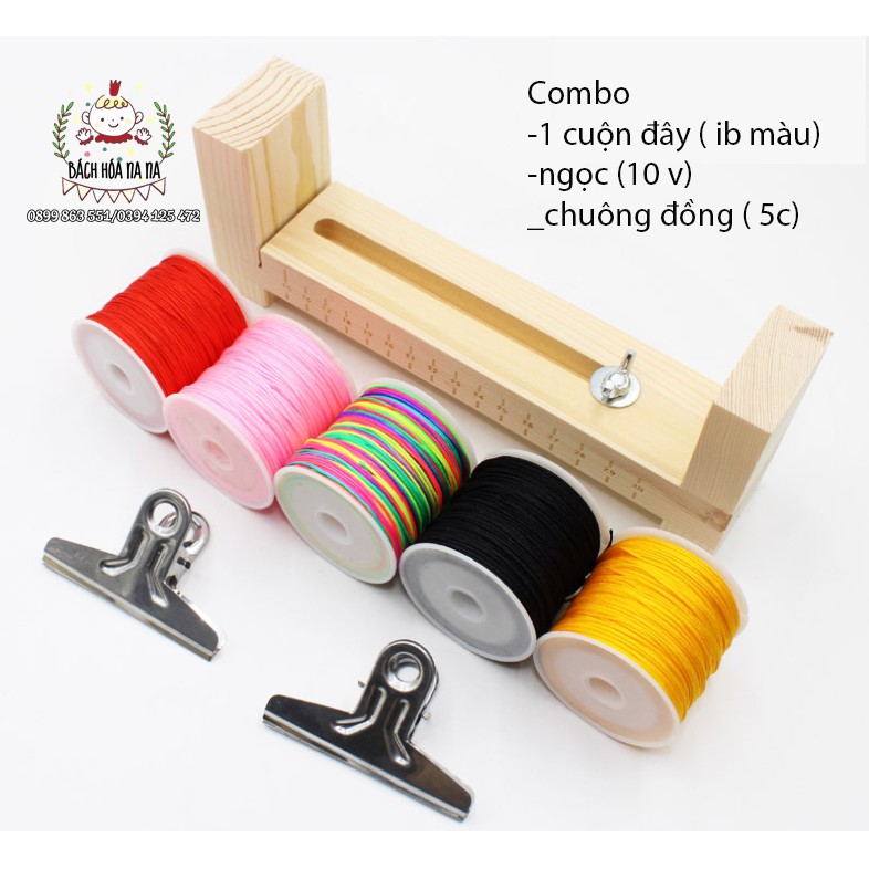 (Có sẵn) Bộ dụng cụ DIY tết dây, làm vòng đeo tay, đan dây, phụ kiện handmade - Handmade Decor Nana shop