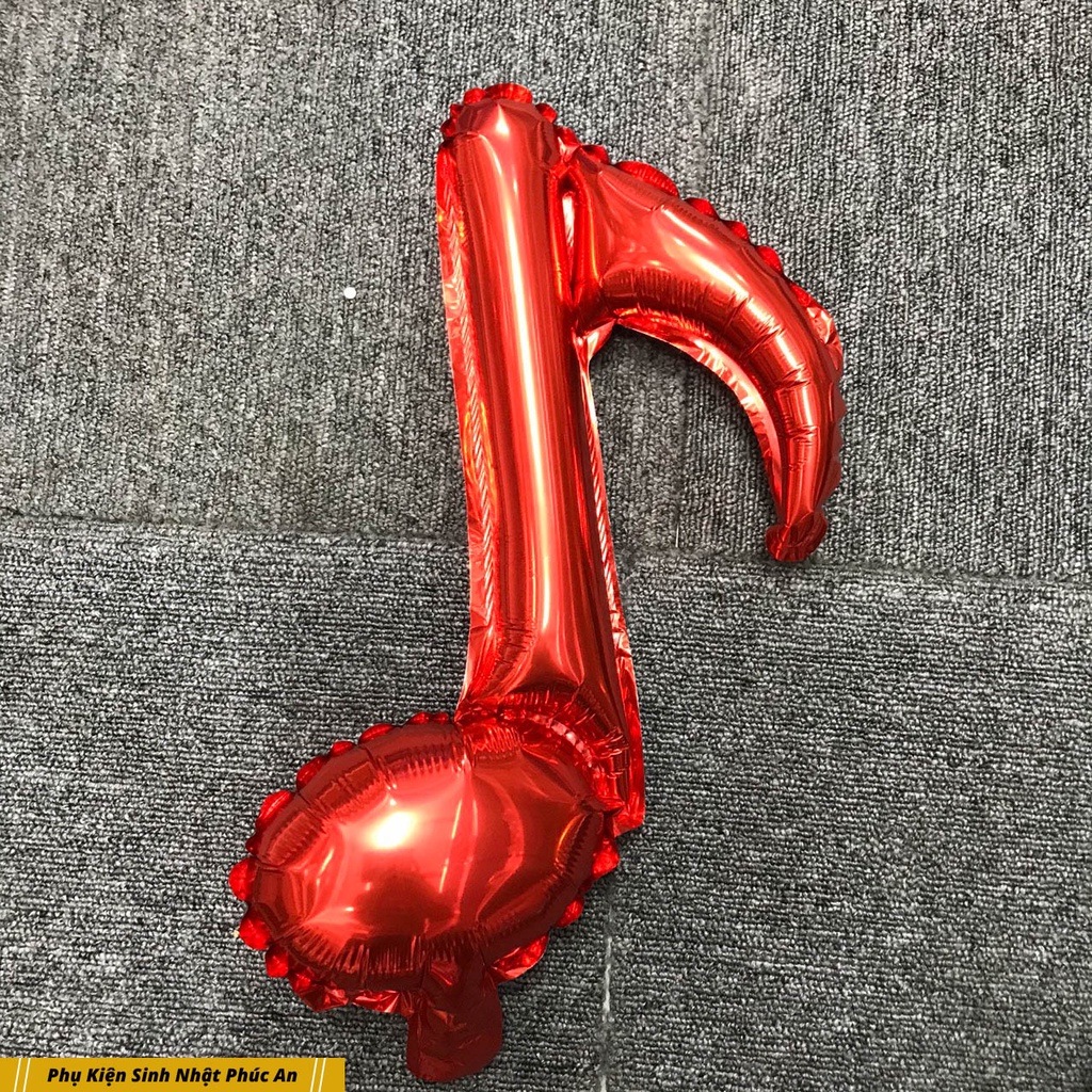 Bóng kiếng nhôm nốt nhạc đơn 36cm trang trí sinh nhật HPBD