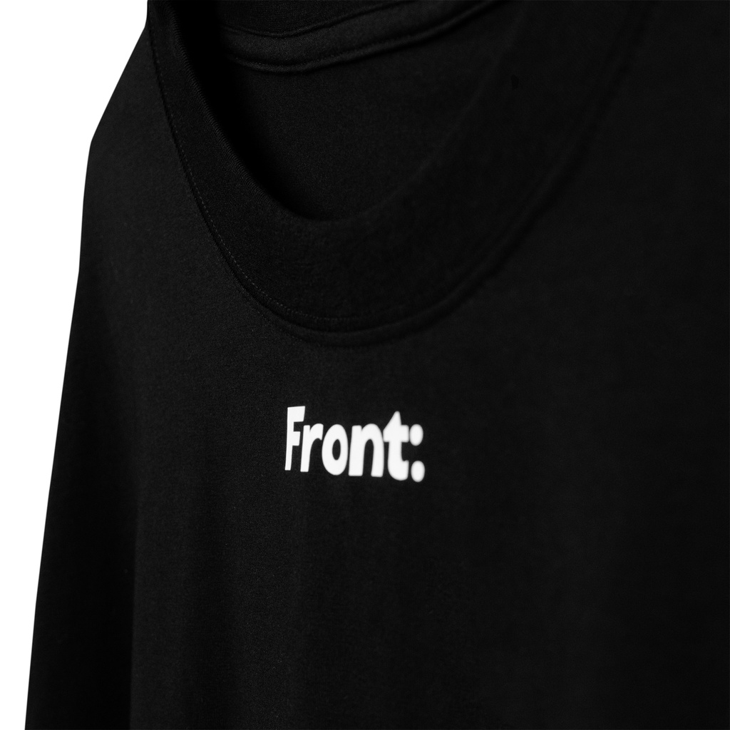 FRONT The Pawn Long Sleeve Tee D921 - BLACK ♟ Áo thun tay dài FRONT chất liệu Cotton màu đen