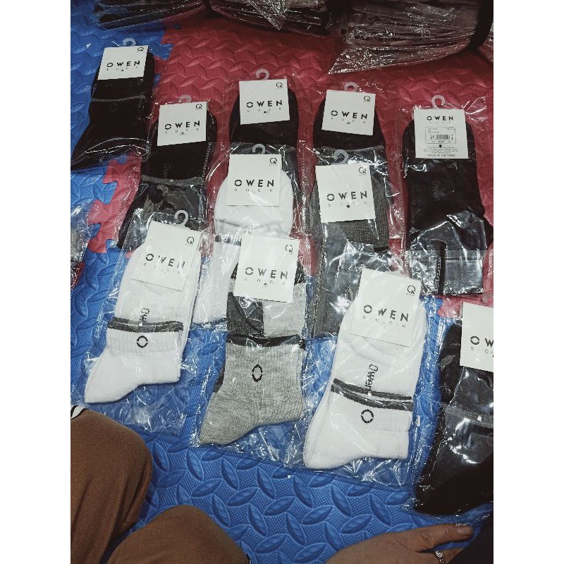 Combo 5 đôi Tất Owen cổ trung chất liệu 100% cotton