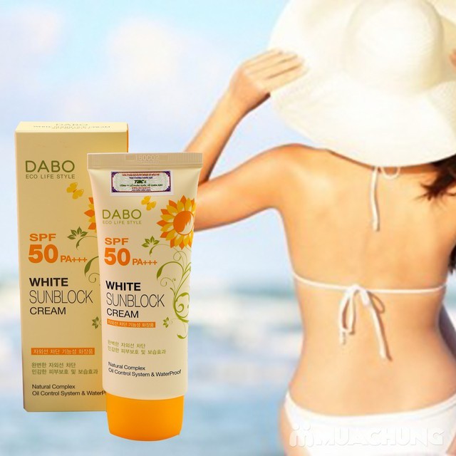 Kem chống nắng Dabo White Sunblock Cream giúp bảo vệ và làm sáng da(70ml)