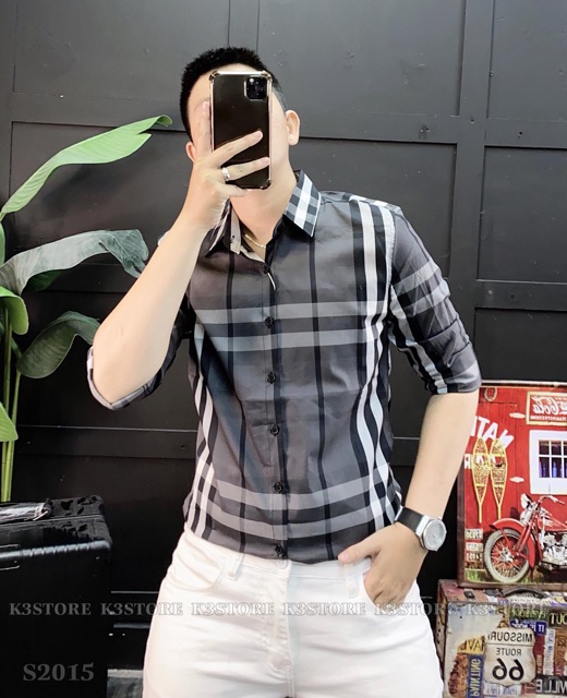 ÁO SƠ MI LỤA NAM KẺ SỌC DỌC THANH LỊCH SOÁI CA HÀNG CHUẨN FORM | BigBuy360 - bigbuy360.vn