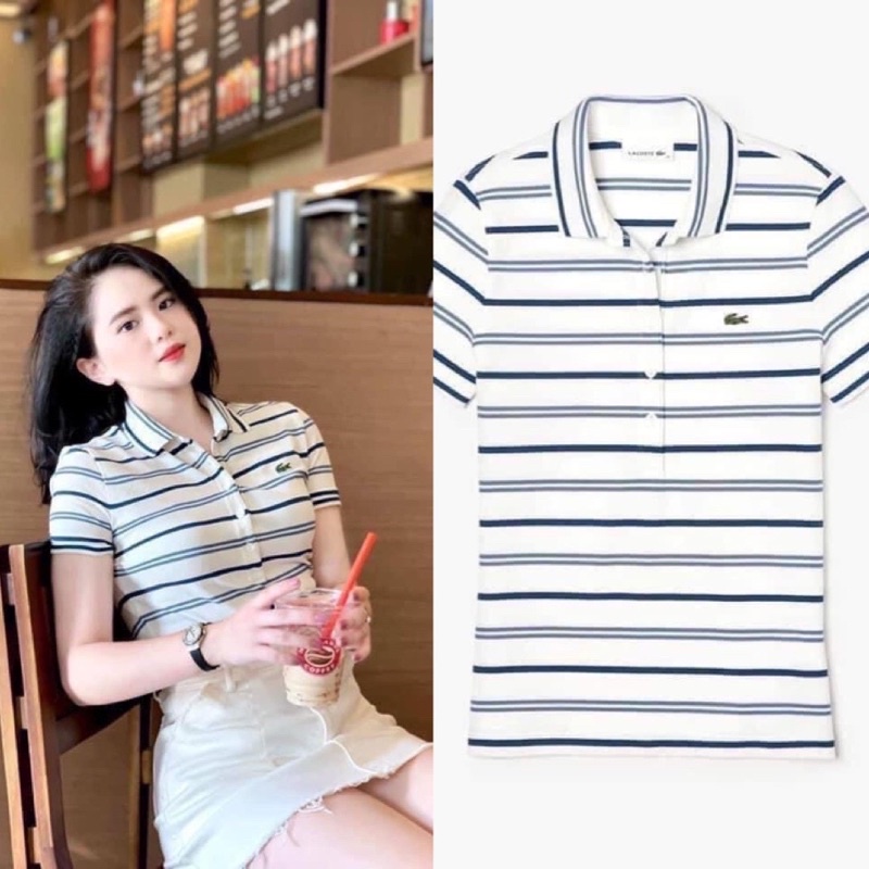 Áo thun cổ đức, Áo polo nữ có cổ hàng loại một chuẩn tag mác có video quay chất
