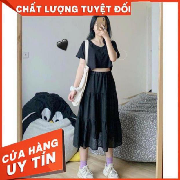 🌈FREESHIP🌈 Chân váy vôn chữ A dáng dài qua gối mẫu mới nhất