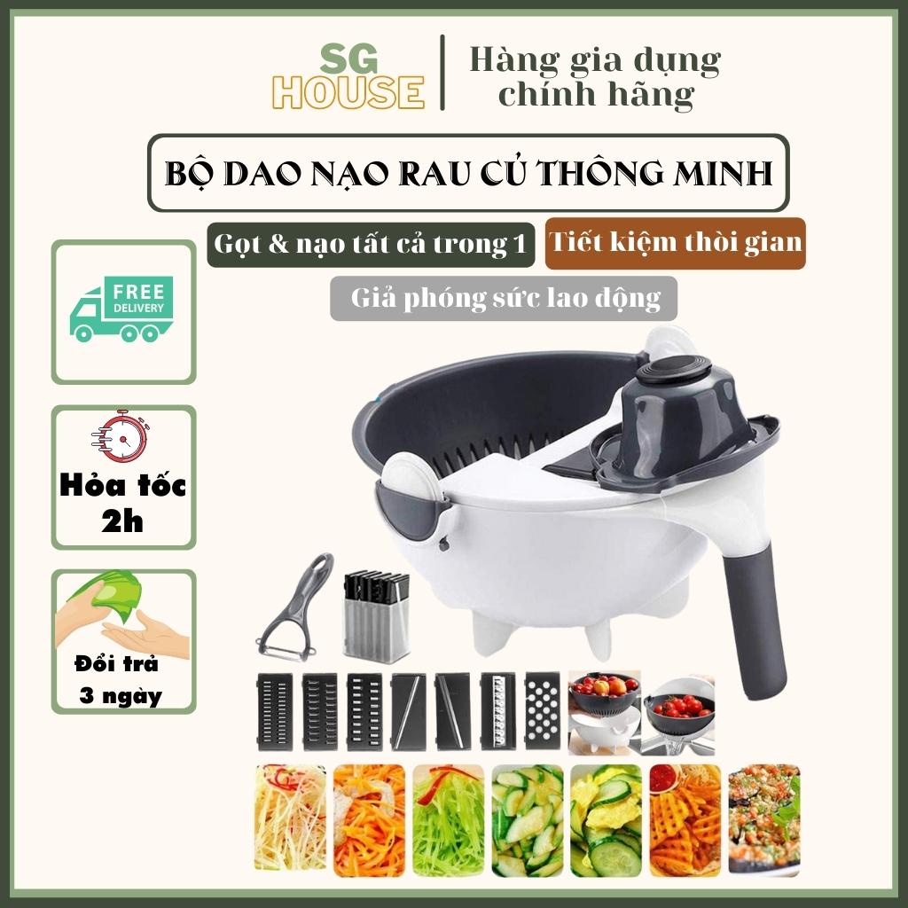 ,Dụng cụ cắt thái rau củ gọt rau quả thông minh, Bộ Rổ Rửa Kèm Nạo Đa Năng Hỗ Trợ Bào Sợi, Thái Lát,An Toàn Vệ Sinh