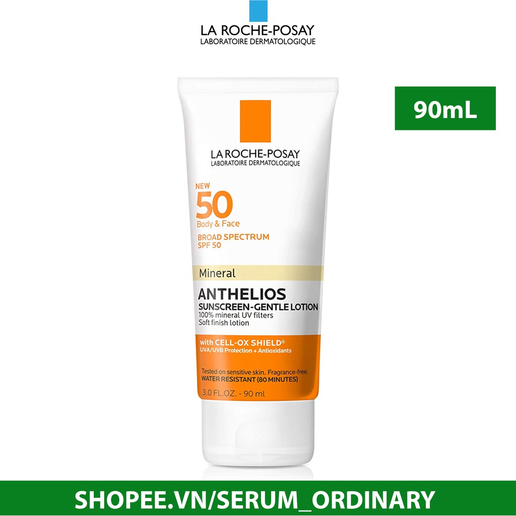 Kem chống nắng La Roche-Posay Anthelios Mineral SPF 50 Sunscreen Lotion Face & Body ( 90mL )