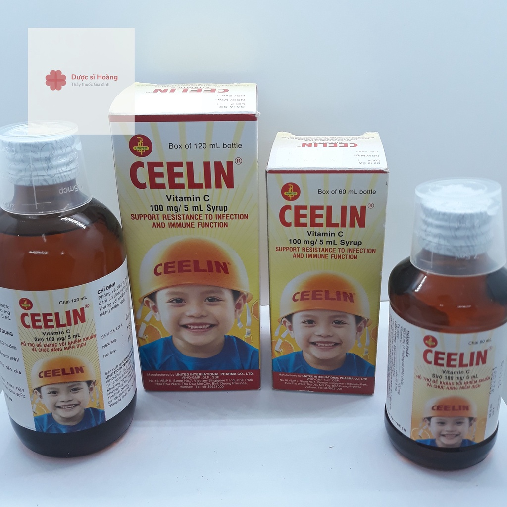 Ceelin Siro Vitamin C tăng sức đề kháng với nhiễm khuẩn