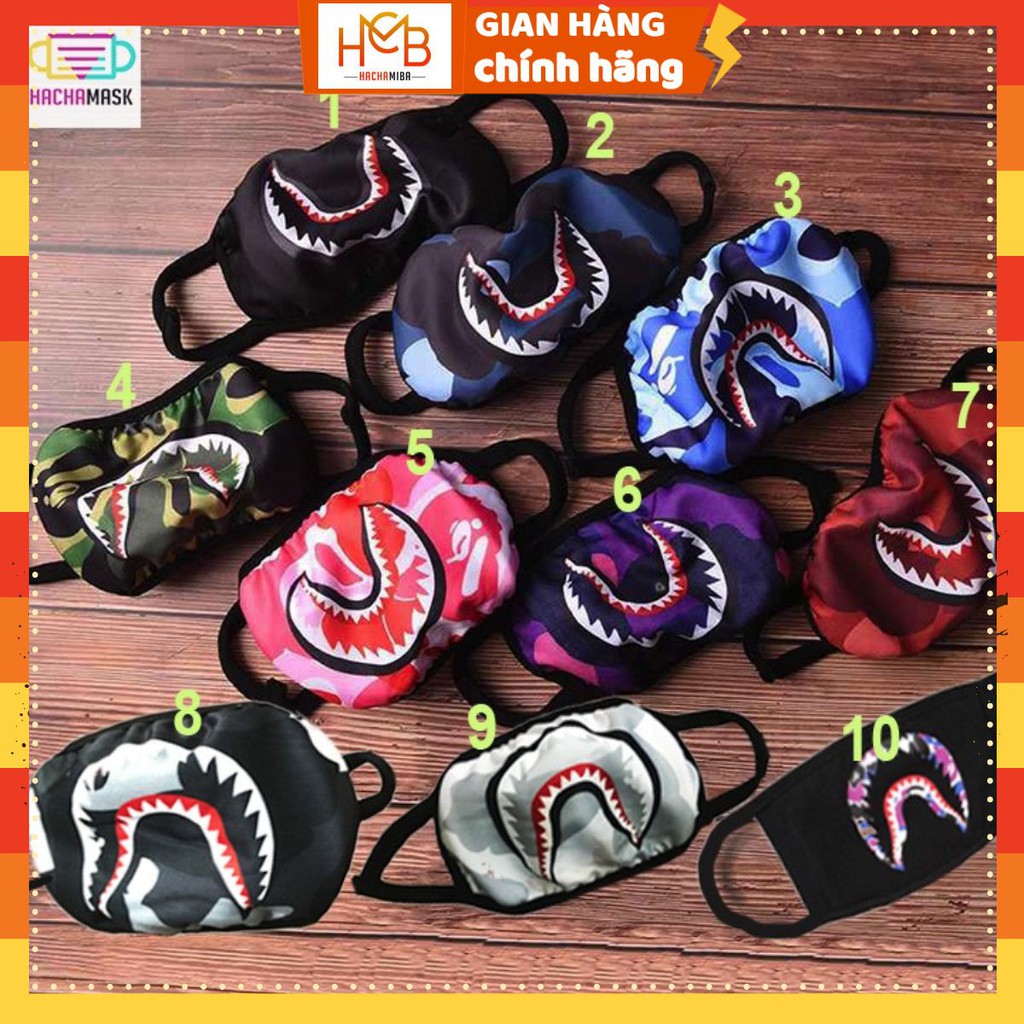 Khẩu Trang BAPE.SHARK Cá Mập - Đủ Mẫu Nguyên Kho