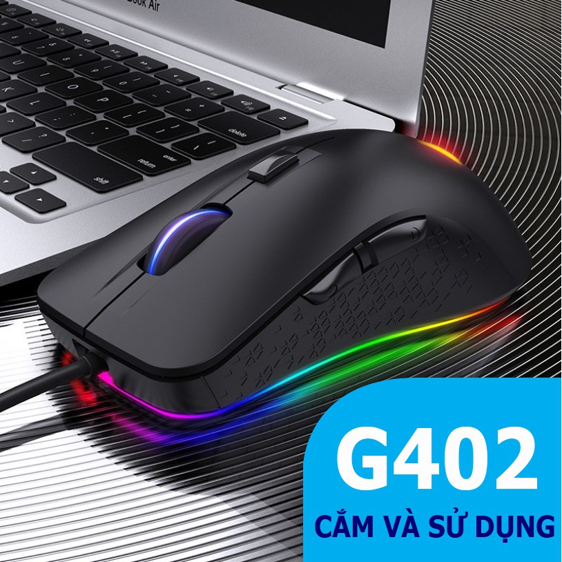 Chuột gaming G402, chuột máy tính có dây cao cấp với DPI 4000, thiết kế cải tiến cho cảm giác cầm nắm tuyệt vời