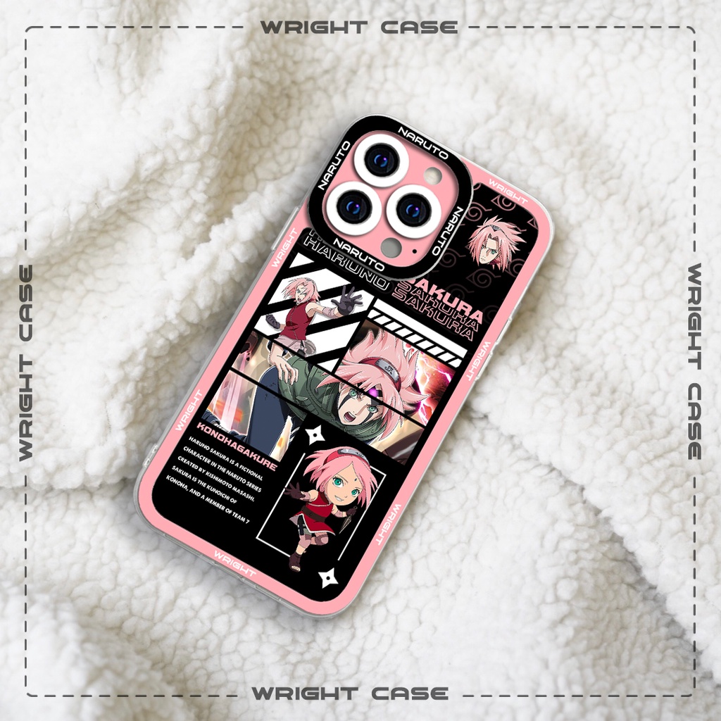 Ốp lưng iphone cạnh vuông Sakura 2 Naruto Anime 6plus/7/8/8plus/x/xs/11/12/pro/max/plus/promax