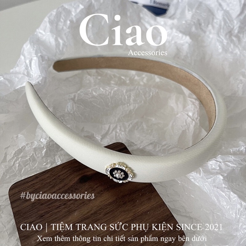 [HOẢ TỐC 1H] Băng đô/ Cài tóc thiết kế đính charm phong cách sang trọng mã 11 Ciao accessories