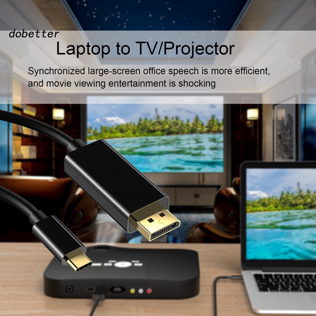 Dây Cáp Chuyển Đổi Usb 1.8m 4k Usb 3.1 Type-C Sang Dp Cho Máy Tính | BigBuy360 - bigbuy360.vn