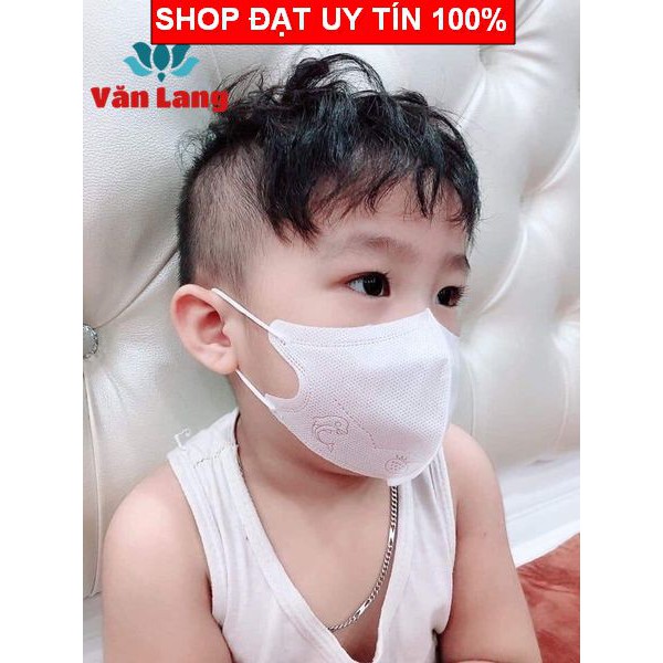 2 hộp Khẩu trang 3D trẻ em 20 chiếc dày dặn chống tia uv lọc bụi mịn