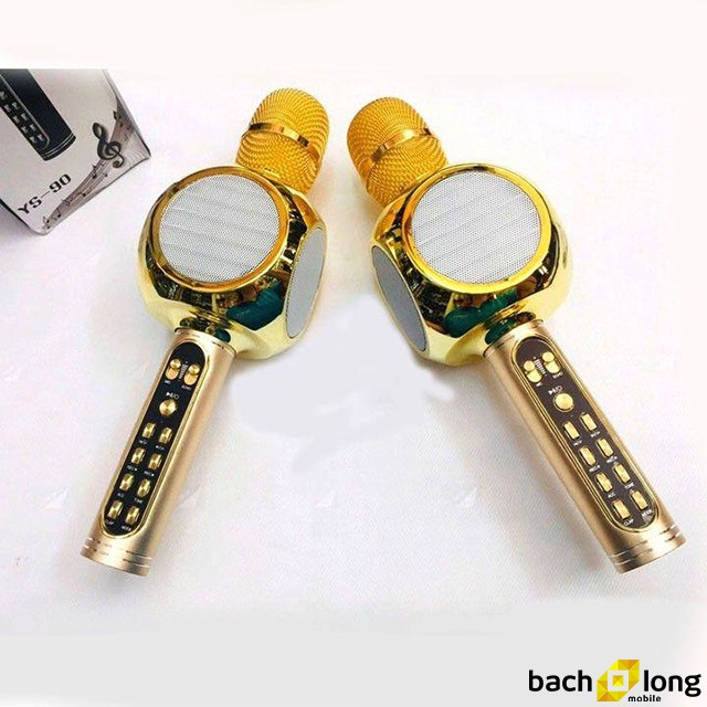 Micro Karaoke YS-90 Bluetooth, Mic Không Dây Hỗ Trợ Thẻ Nhớ, Ghi Âm Bass Chuẩn Bảo Hành 6 Tháng