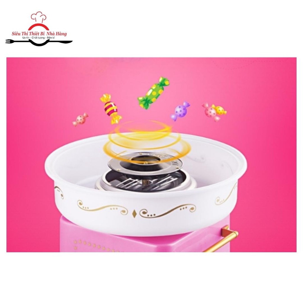 Máy làm kẹo bông gòn có bánh xe