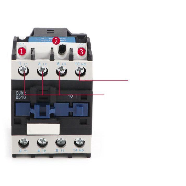 Khởi động từ contactor công suất lớn CJX2-2510 25A/220V (Trắng phối xanh)