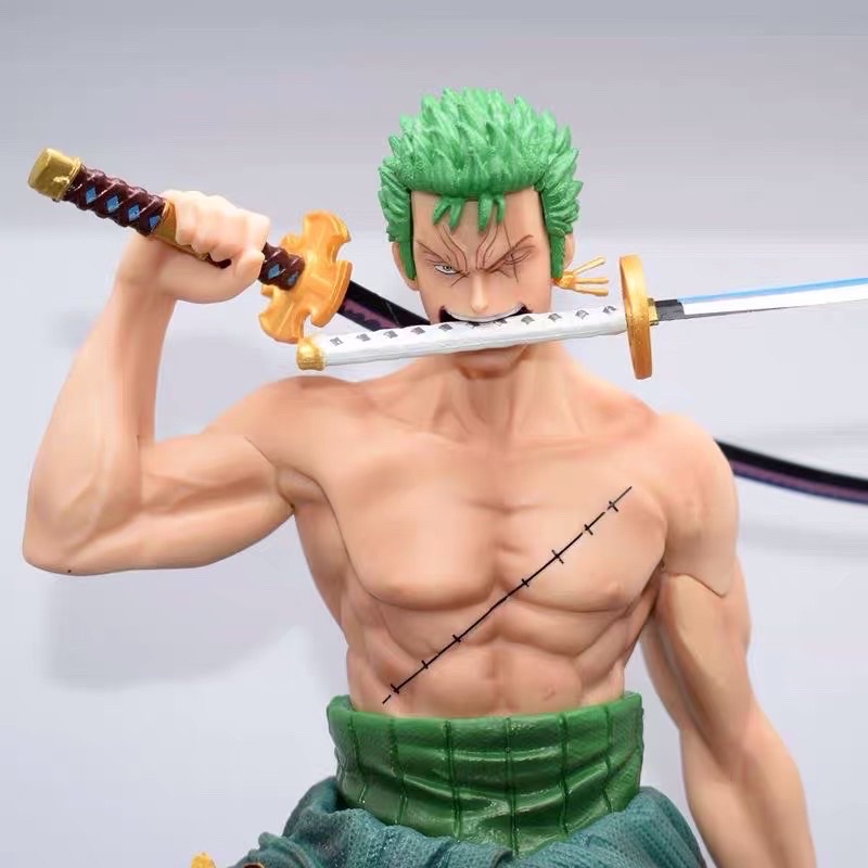 Mô hình Zoro 38cm có đế siêu to 2 đầu -Mô hình Zoro Onepiece