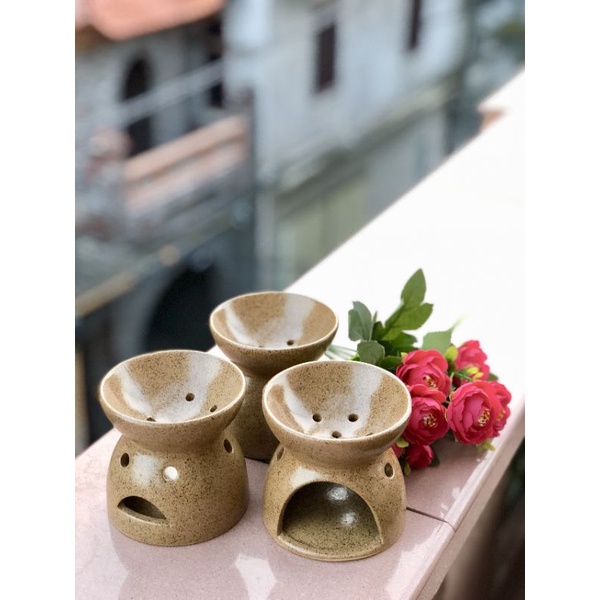Bếp xông đốt bồ kết chanh sả gốm Sứ Bát Tràng