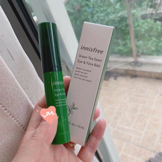 Mẫu 2019 Kem dưỡng mắt có thanh lăn massage mắt Innisfree Green Tea Seed Eye & Face Ball 10ml