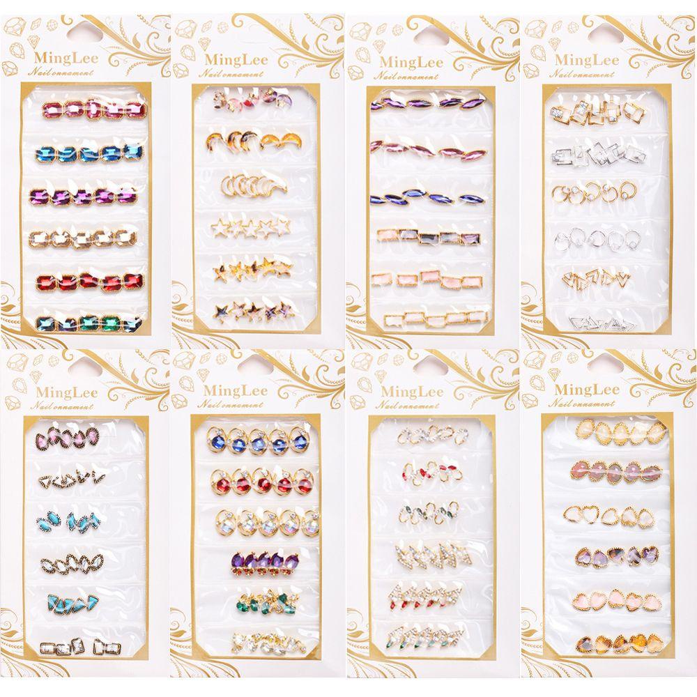 OCEANMAP Đá Trang Trí Móng Tay Nghệ Thuật Hình Mặt Trăng