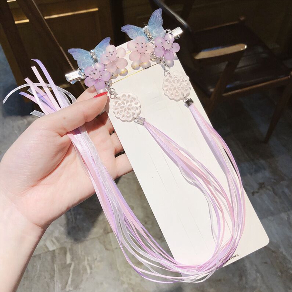 Kẹp tóc/Trâm cài búi tóc gắn hình bươm bướm đáng yêu cho bé