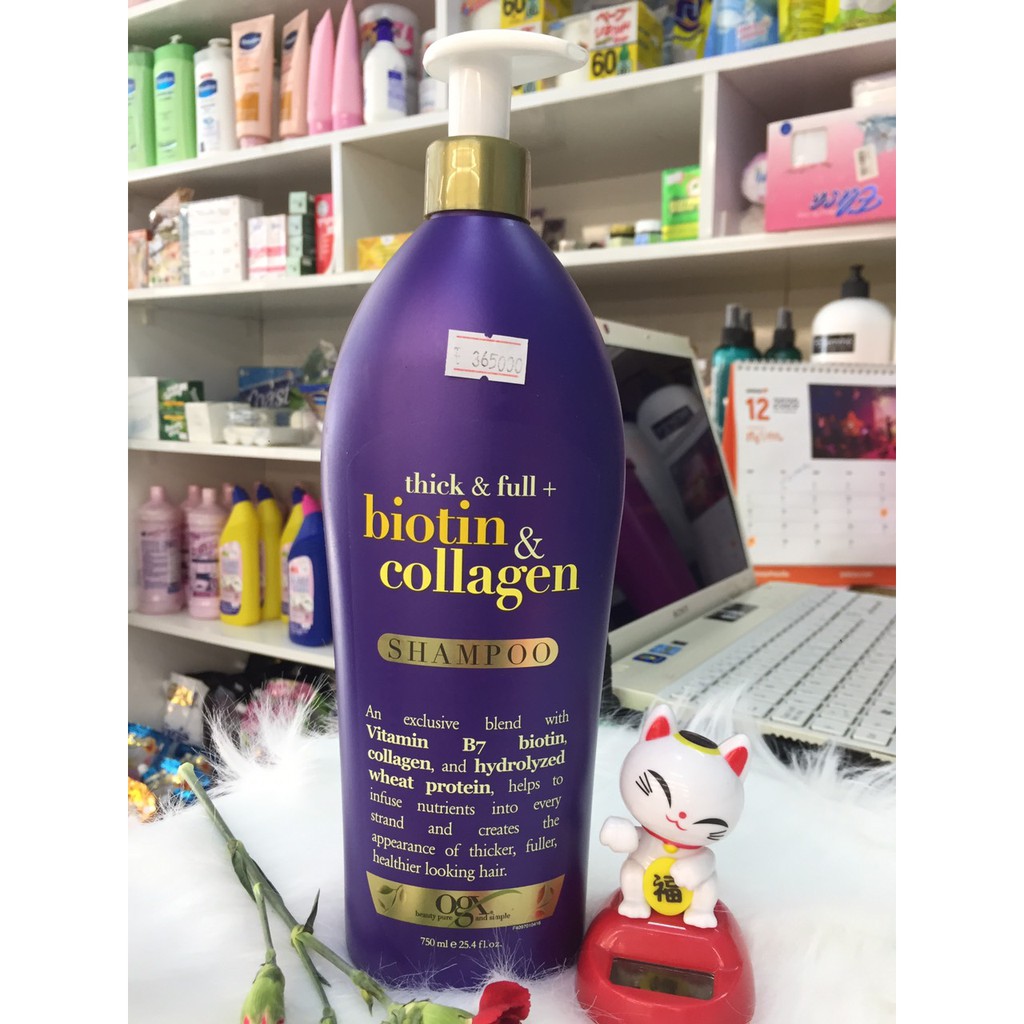 Dầu gội Biotin &amp; Collagen Shampoo giảm tóc gãy rụng, tăng cường mọc tóc, 750ml
