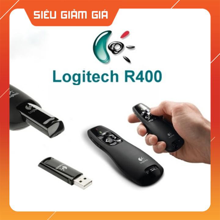 [LOẠI 1 XỊN] BÚT TRÌNH CHIẾU LOGITECH R400 CHÍNH HÃNG Bút trình chiếu slide powerpoint laser